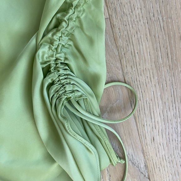 Aritzia Green Silk Slip Dress - Picture 5 of 5
